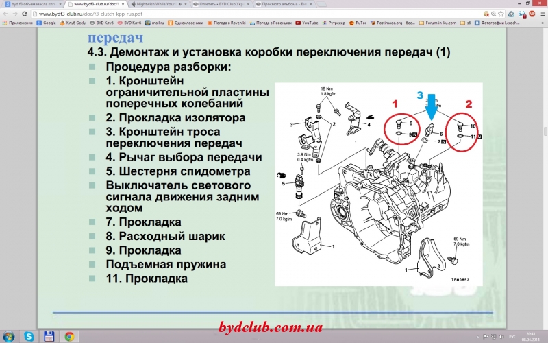 Масло КПП BYD F3